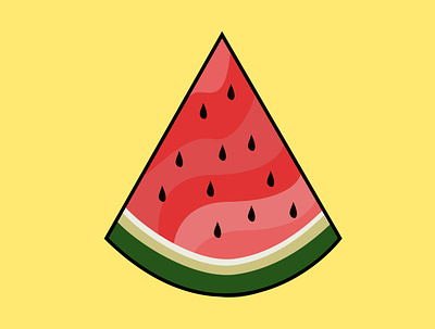 Watermelon Graphic Illustration figma graphic design graphic illustration graphic illustrator graphicdesign illustration illustrator summer summer cartoon svg vector illustration vectorart watermelon