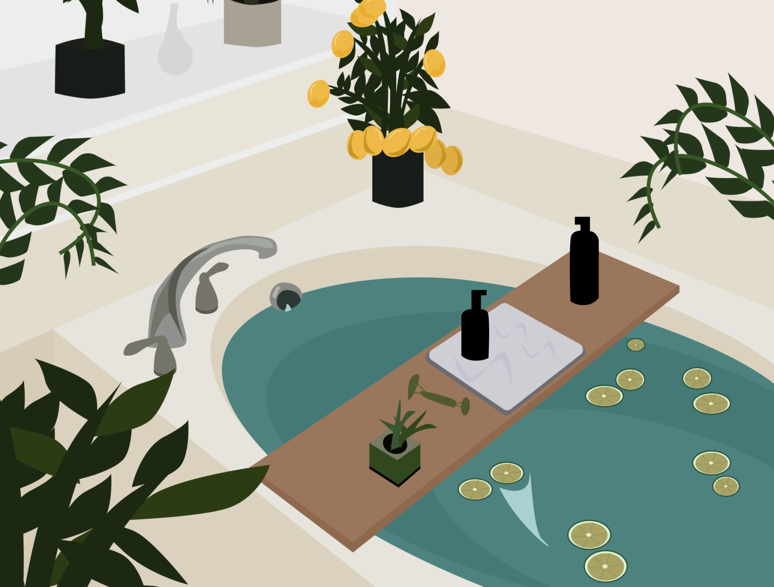 Relaxing Herbal Bath by Sunday Reverie on Dribbble