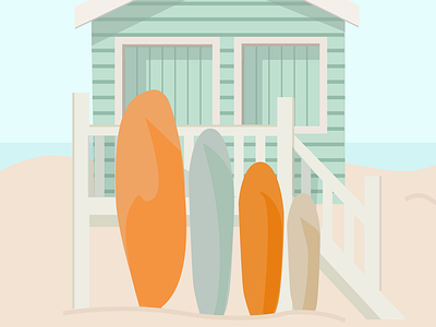 Surf Shack figma graphic design graphic illustration graphicdesign illustration illustration art summer summertime surf