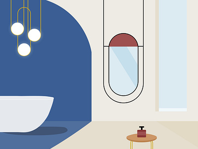 Bathroom Decor Vector bathroom figma graphic design graphic illustration illustration illustration art interior interior decor interior design interiordesign