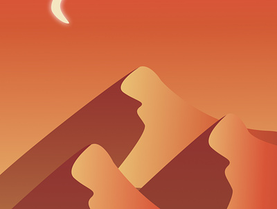 Sahara Nights desert design figma graphic design graphic illustration illustration illustration art sunset vector art