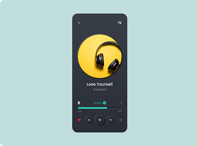 Music Player app figma jiosaavn mobile music player neumorphism playlists redesign ui ux