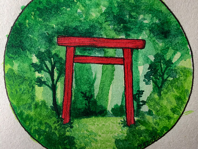 Torii gate illustration