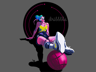 Keep calm and Dribble On ! ball basketball player character illustration debutshot design drawing dribbble best shot dribble shot dribbleartist editorial illustration flat illustration illustration illustrator perspective player procreate rebound woman illustration woman player woman power