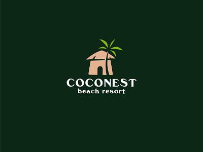 Coconest - Beach Resort Logo beach resort logo