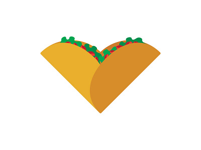 Taco Love color heart taco