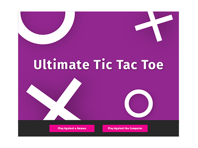 Tic Tac Toe bold bright game pink purple white wip