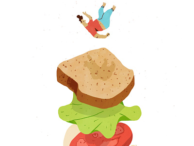 The Sandwich King fun illustration sandwich