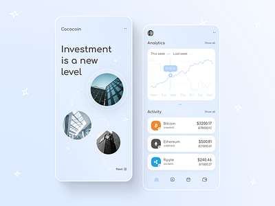 Crypto Cococoin - Design App app branding design e commerce illustration ios minimal ui ux