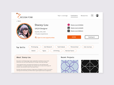 Profile Page Design - Challenge 006 006 dailyui dailyuichallenge profile design profile page sketch ui