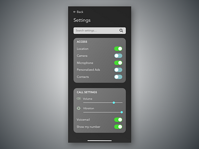 Settings Screen