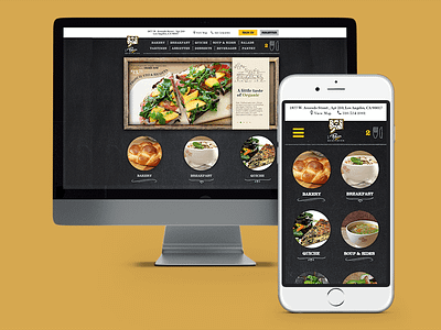 Le Pain Quotidien Responsive Ordering Site app bakery design food menu mobile responsive ui ux web design