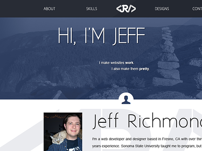 One Page Resume Site debut one-page portfolio resume web design website