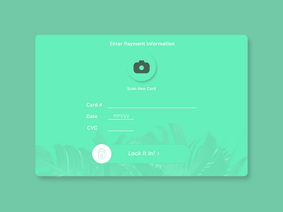 Daily UI Challenge Day 2 / Payment Info / Credit Card Info