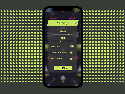 Daily UI Challenge Day 7 / Settings accessibility daily daily ui dailyui dailyuichallenge game gaming pixel retro settings settings ui ui