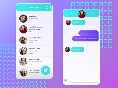 Daily UI Challenge Day 13 / Messaging daily daily ui dailyui ios material message messaging neumorph neumorphic neumorphic design neumorphism sms text