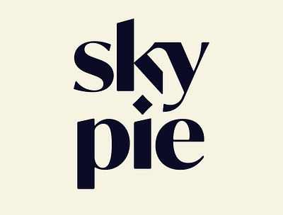 Sky Pie brand brand design branding custom type customtype illustrator logo logo design serif type type design typeface typography