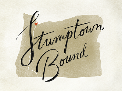 Stumptown Bound hand lettering lettering oregon pdx portland procreate stumptown texture type