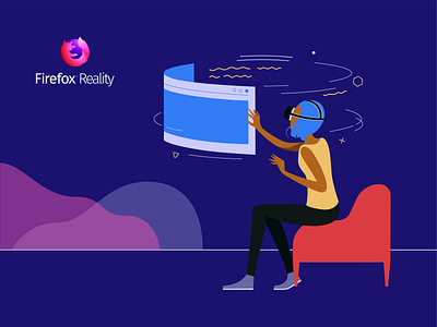 Firefox Reality ar browser character design firefox illustration mixed reality mozilla vector vr web