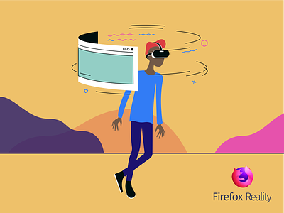 Firefox Reality V2 ar browser character design firefox illustration mixed reality mozilla vector vr