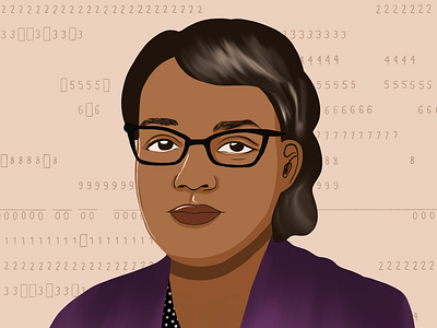 Dorothy Vaughan broad band dorothy vaughan hidden figures history illustration portrait portrait illustration procreate procreate app women in tech