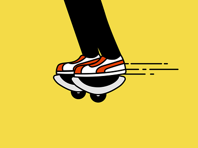 Zoom fast future futuristic hoverboard illustration illustrative shoe shoes skater skates speed vector vector art wheel zoom