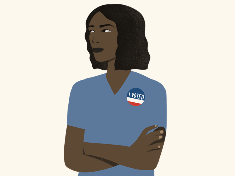 Vote action democracy votes american america animation gif lettering type character illustration election day election progress lgbtq vet nurse voter vote