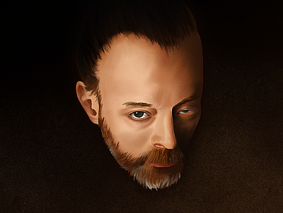 Thom Yorke anima drawing illustration illustrative music musician musician portrait painterly portrait procreate radiohead realism representational thom thom yorke