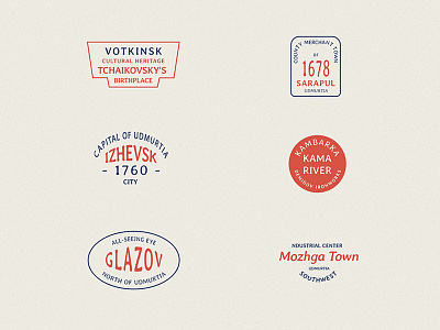 Vintage badges for cities and towns