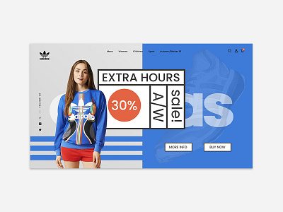 Adidas App for Web adidas brand design free landing page style tempalte type uidesign ux web webdesign website