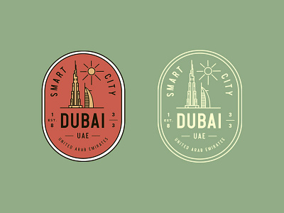 Dubai City Vintage Badges badge brand branding city color design dubai emirates icon illustration lettering line logo minimal type typogaphy typography vector vintage