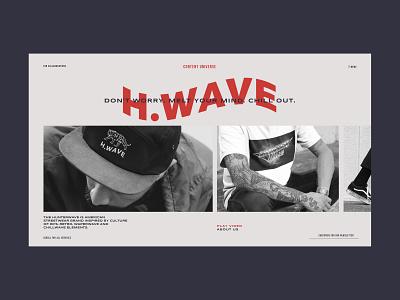 Hunterwave Streetwear Store Product Page