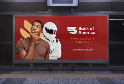 Bank of America | Rebranding art bank bank of america billboard billboard design branding eagle logo rebranding red typography