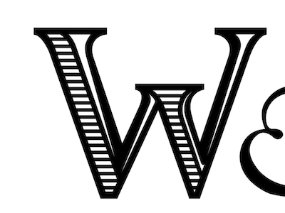 W&H Logo redesign bold illustrator logo press typeface