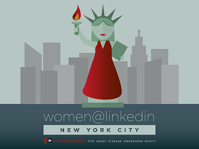 National Wear Red Day awareness go red for women heart disease new york city nyc statue of liberty