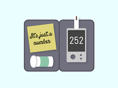 Blood Glucose Meter Reminder blood glucose meter diabetes health illustration medical reminder test strip
