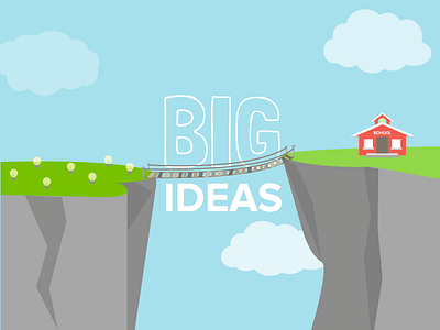 Big Ideas cliff education gap ideas illustration school
