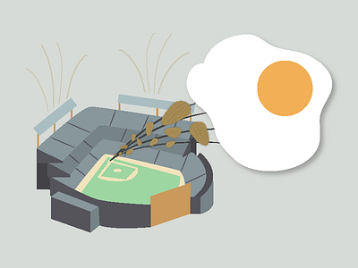 Breakfast Home Run baseball diabetes egg homerun illustration