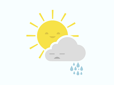 Partly Cloudy/Partly Sunny cloud illustration rain sun weather