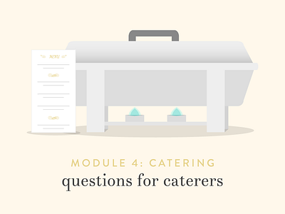 Catering Chafing Dish cater catering chafing dish event planning flat illustration food platter illustration wedding