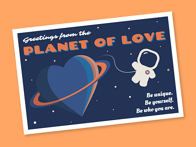 Planet of Love Postcard