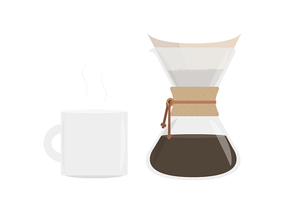 Chemex and Mug caffeine chemex coffee illustration mug