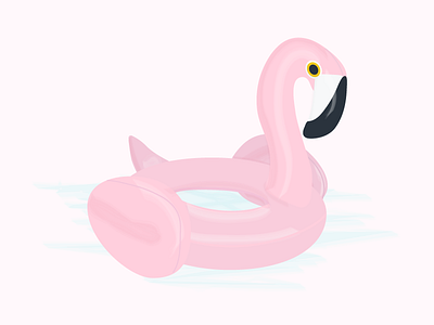 Flamingo Float flamingo illustration inflatable pool float pool toy summer