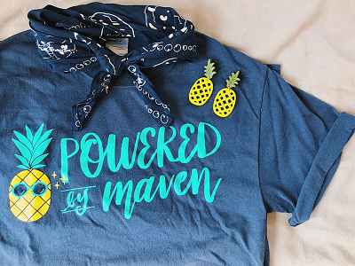 #poweredbymaven Conference Shirt handlettering pineapple shirt summer swag tshirt