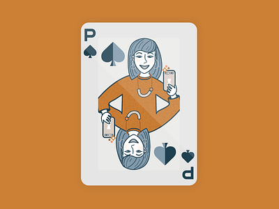 Priscilla of Spades avatar illustration playing card playing cards spades