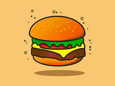 Burger For You Sir/Mam minimalfood minimalillustration
