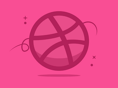Dribble Icon - Reimagined ball basketball dribble dribbleartist minimal minimalart pink simple sports
