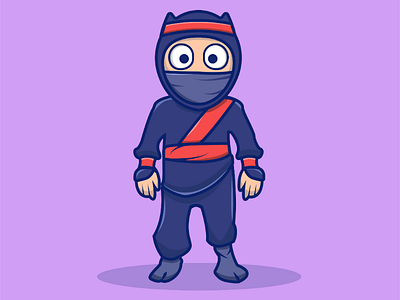 Clumsy Ninja cartoon cartooncharacter cartoonistic character characterdesign design vector vectorart