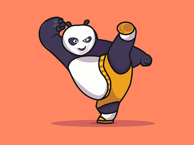 Kung Fu Panda animated cartoon disney dreamworks kungfu kungfupanda minimal panda pixar vector vectorart
