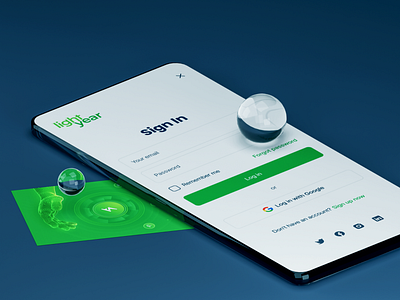 LYD | Glass Phone Concept 3d login mobile phone ui uidesign